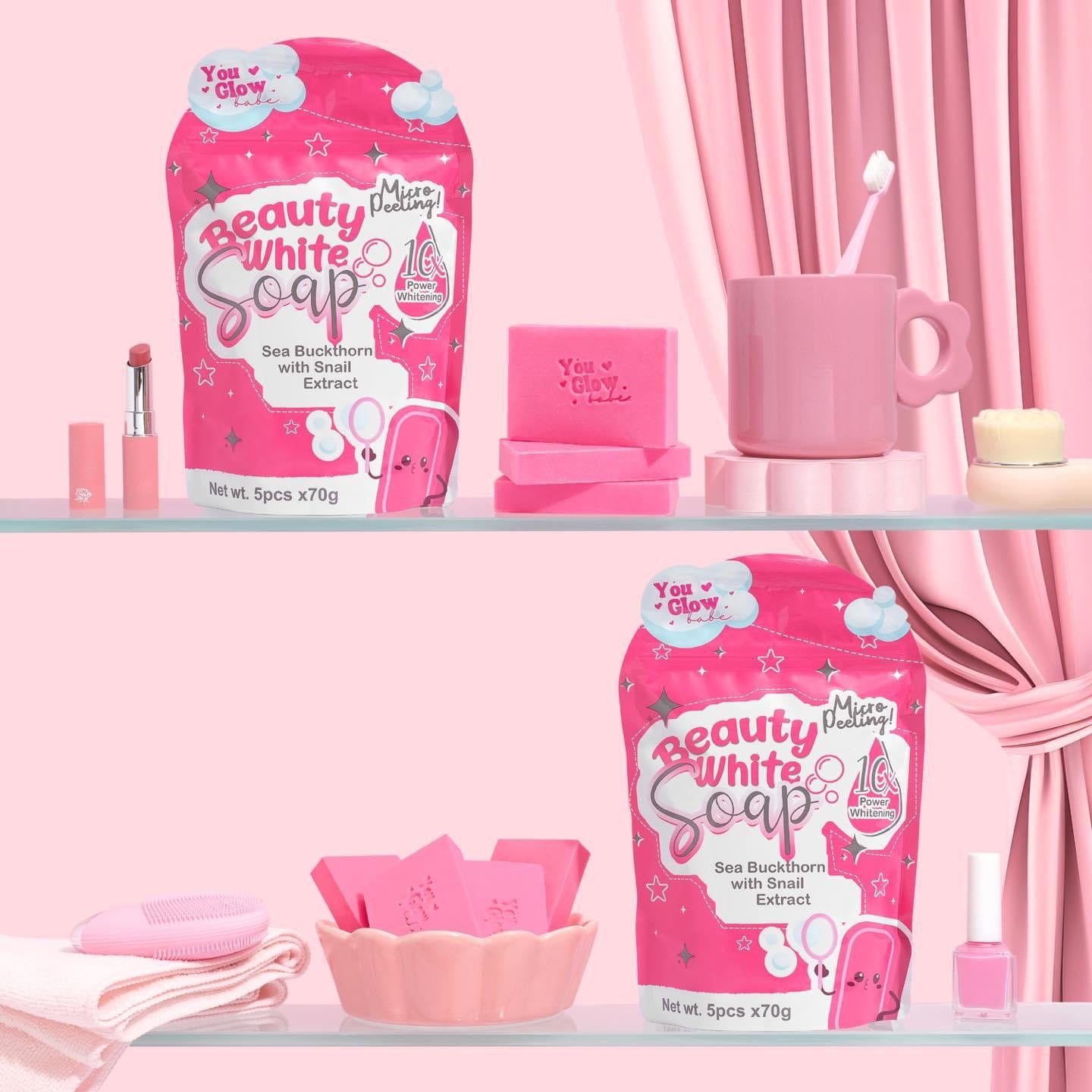 You Glow Babe Beauty White Soap 70g x 5 bars and Shepu Appu Combo