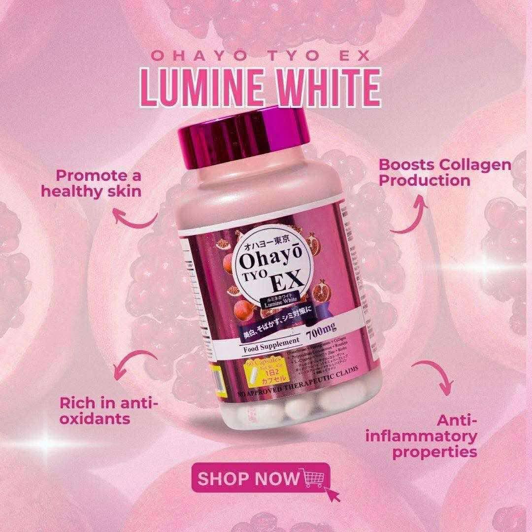 OHAYO TYO EX Lumine White Glutathione 60 Capsules
