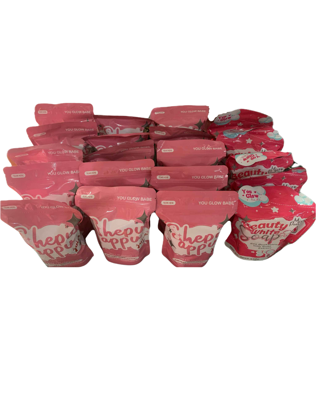 You Glow Babe Beauty White Soap 70g x 5 bars and Shepu Appu Combo