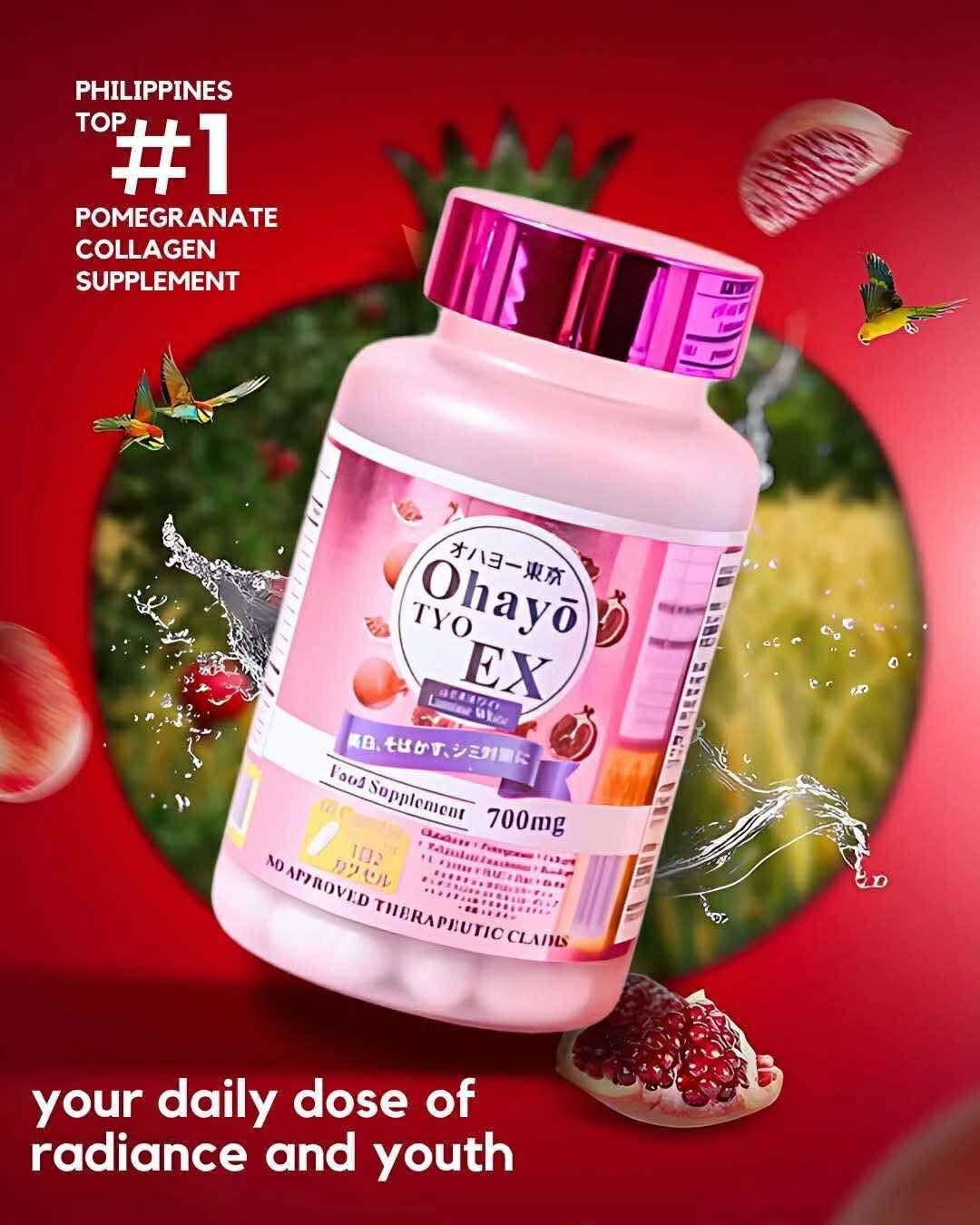 OHAYO TYO EX Lumine White Glutathione 60 Capsules