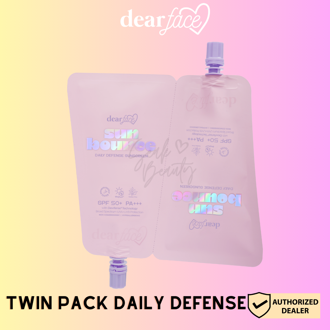 Dear Face Sunbounce Tinted and Daily Defense Sunscreen SPF50
