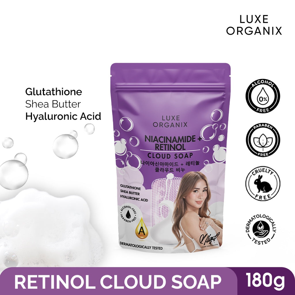 Luxe Organix Niacinamide + Retinol Cloud Soap 180g Seak Beauty Luxe Organix Niacinamide + Retinol Cloud Soap 180g Seak Beauty