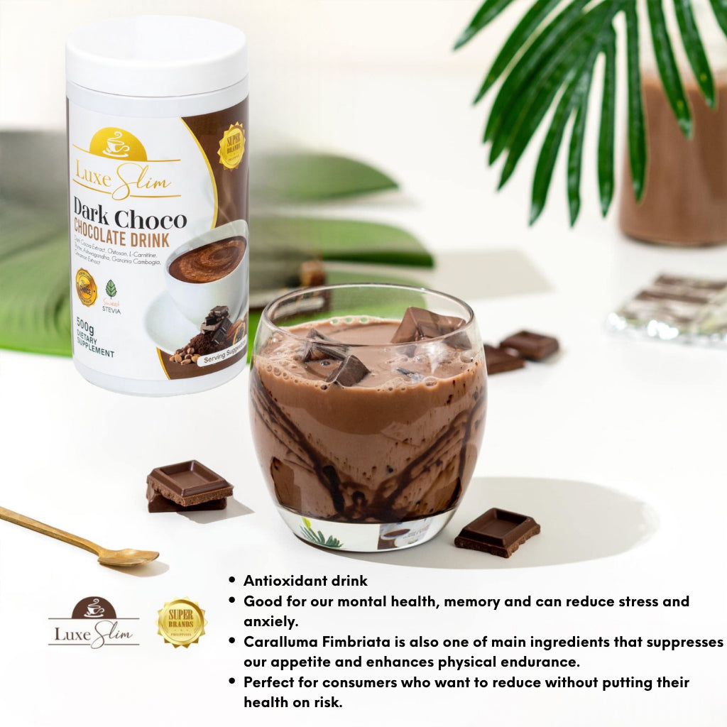 Luxe Slim 500g (Caffe Macchiato, Dark Choco, Melon, 4 Seasons, Matcha, Avocado, Lychee, Decaf, Turmerico) Slimming Drinks