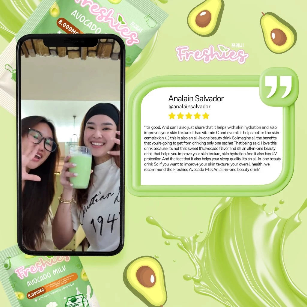 Freshies Avocado Milk Collagen Drink, 𝟴𝟬,𝟬𝟬𝟬𝗺𝗴 𝗖𝗼𝗹𝗹𝗮𝗴𝗲𝗻