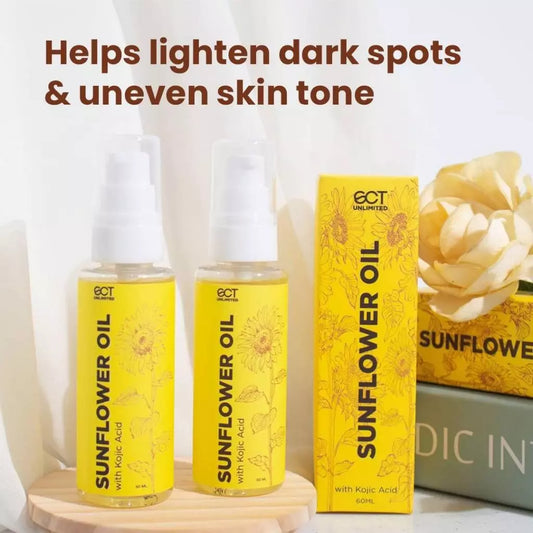 SCT Unlimited Sunflower Oil 100% Organic Lighten Scars Stretchmarks Underarm Essential For Skin - 60mL