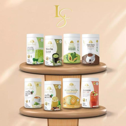 Luxe Slim 500g (Caffe Macchiato, Dark Choco, Melon, 4 Seasons, Matcha, Avocado, Lychee, Decaf, Turmerico) Slimming Drinks