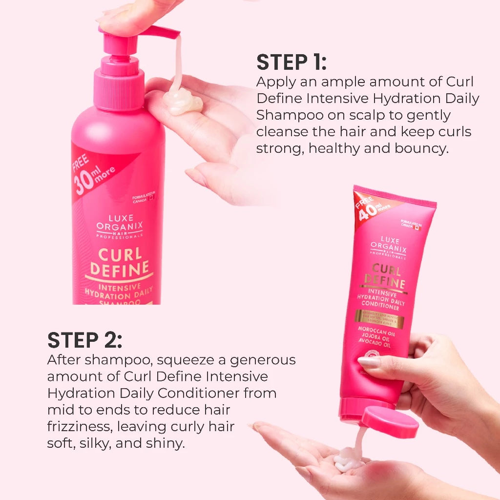 LUXE ORGANIX Curl Define Intensive Hydration Daily Conditioner 250ml