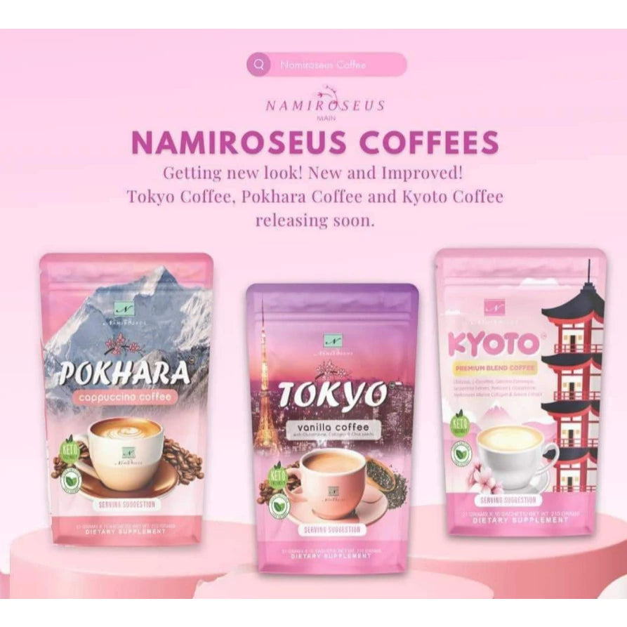 Namiroseus Slimming Coffee | Tokyo Vanilla | Kyoto Premium Blend | Pokhara Cappuccino | Hanami