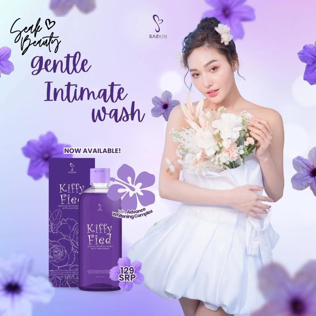 B1T1 SASKIN Kiffyfied Feminine Wash Gentle Intimate Whitening Cooling Effect Sazchna Zeinab