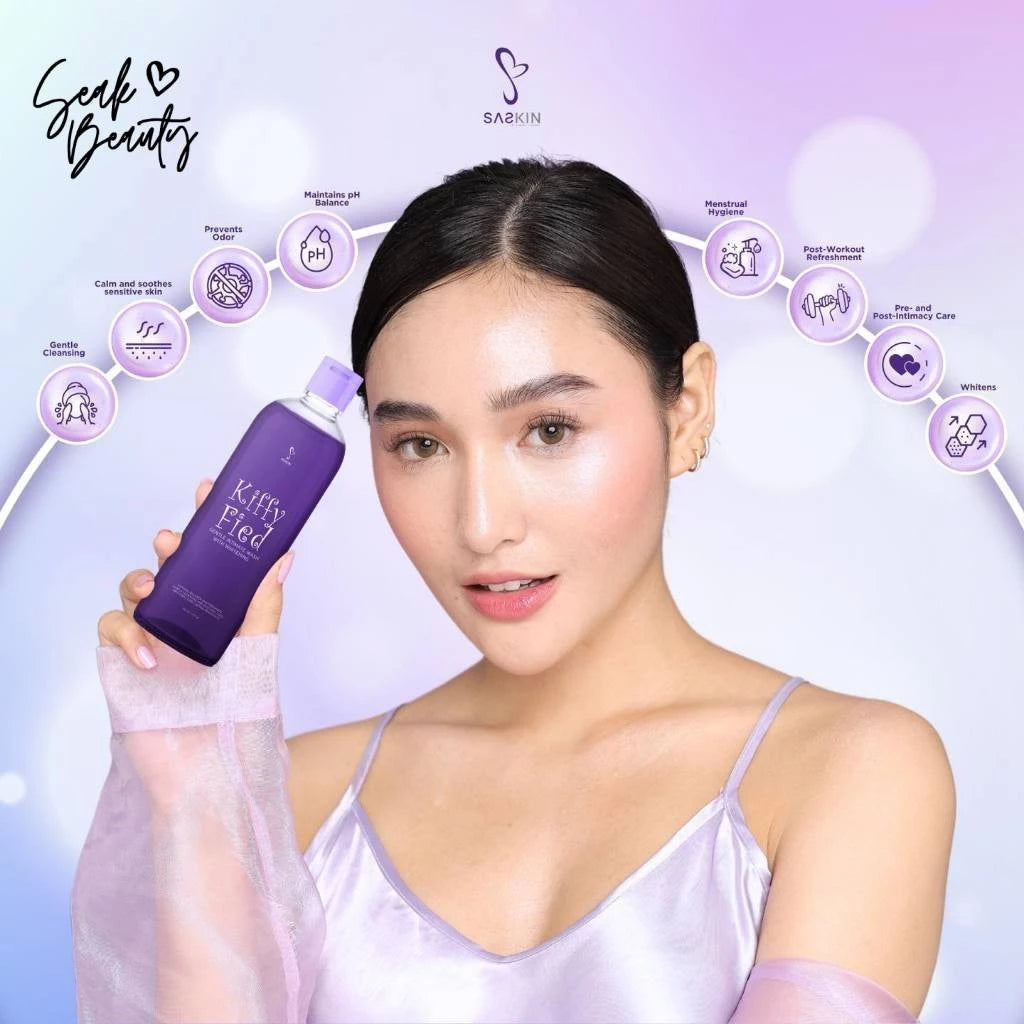 B1T1 SASKIN Kiffyfied Feminine Wash Gentle Intimate Whitening Cooling Effect Sazchna Zeinab