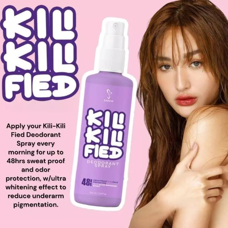 Saskin Kilikilified Deodorant Spray for Freshness and Smooth Underarms