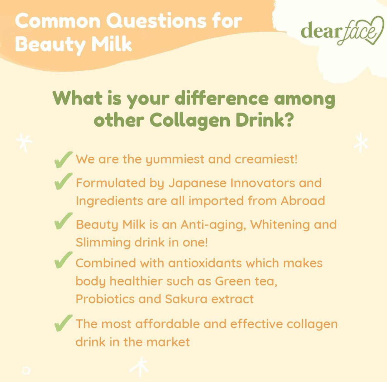 Dear Face Beauty Milk Premium Japanese Melon Collagen Drink