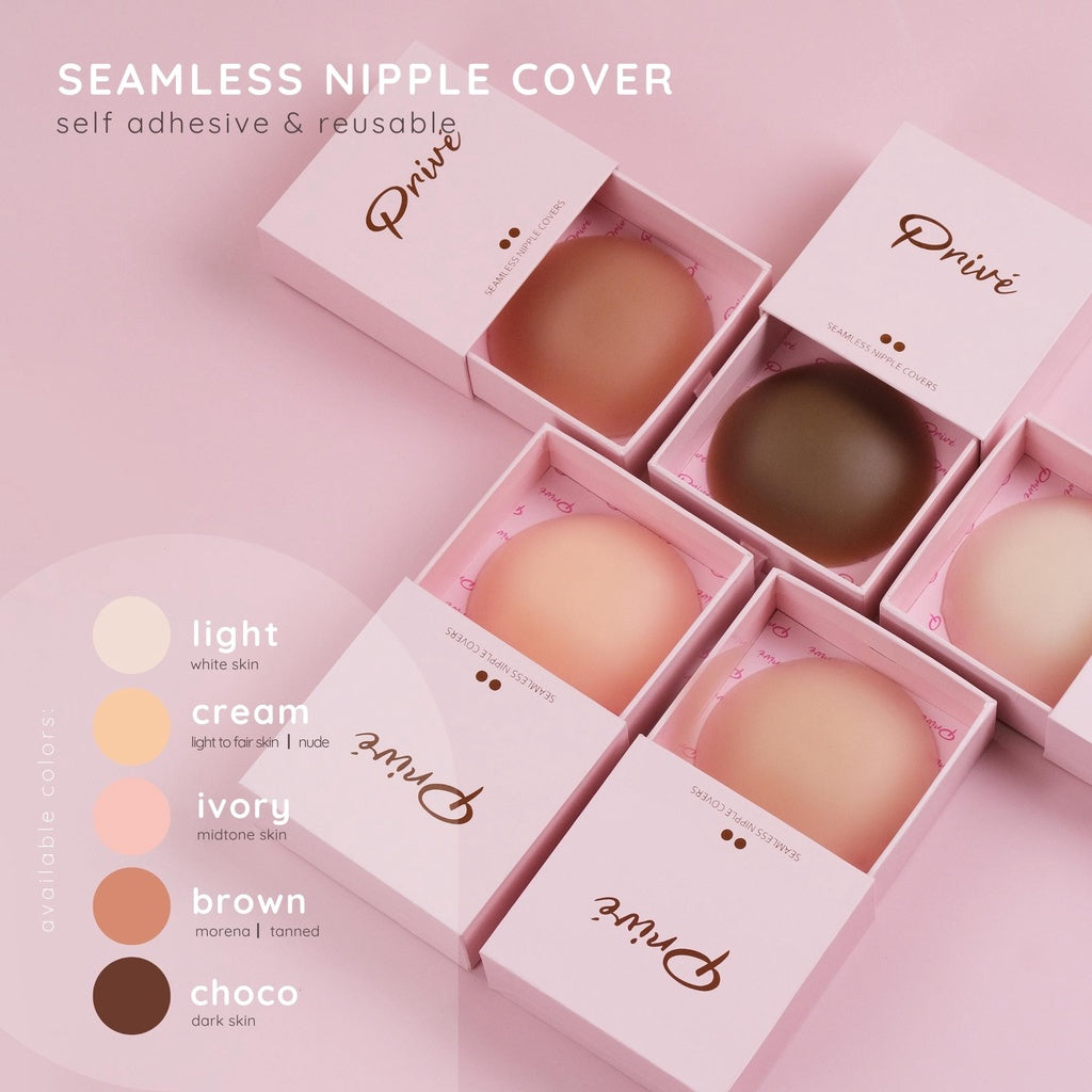PRIVE Seamless Nipple Cover Ultra-thin Re-usable Nipple Pasties Sweatp –  Seak Beauty