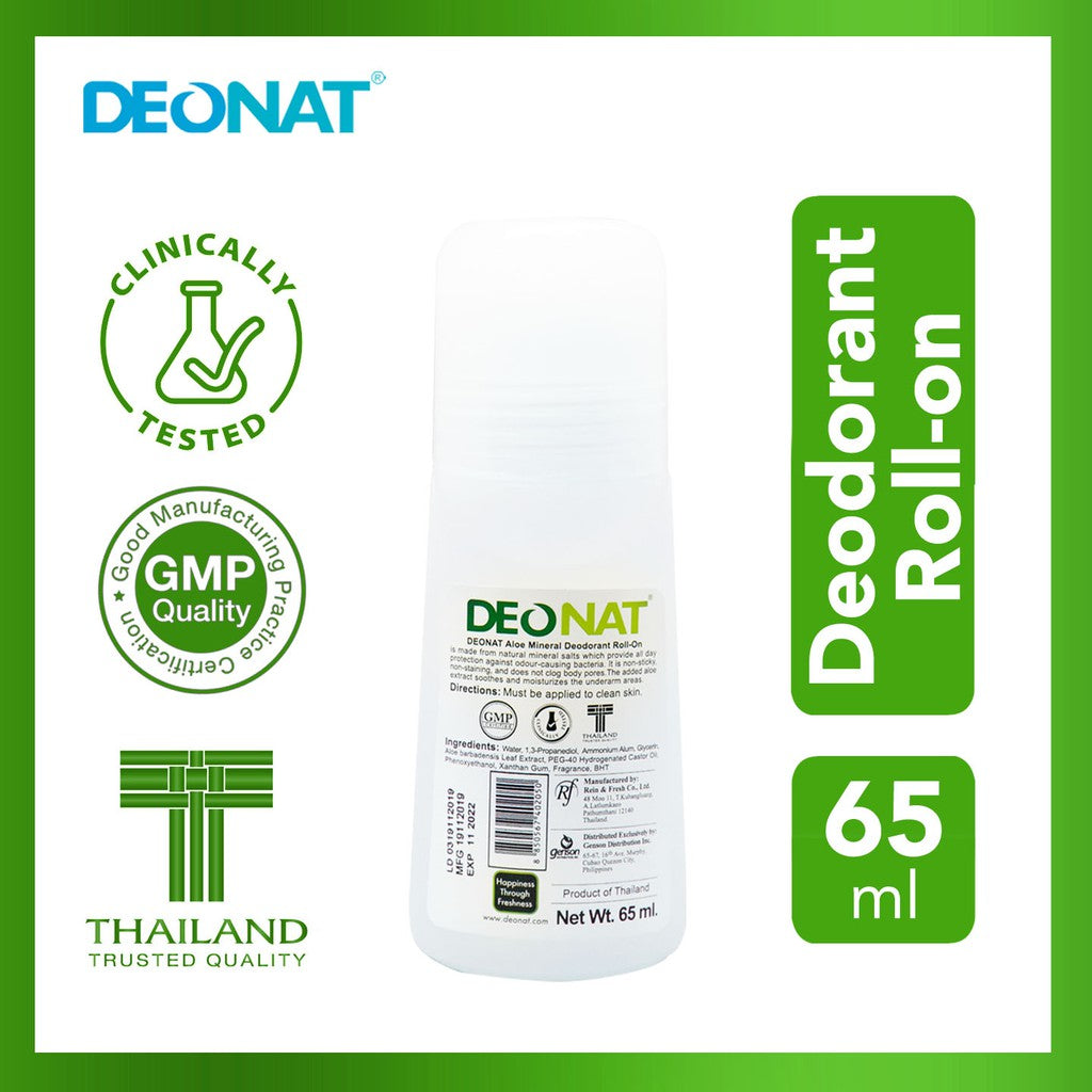Luxe Organix DEONAT Aloe Mineral Deodorant Roll On 65ml