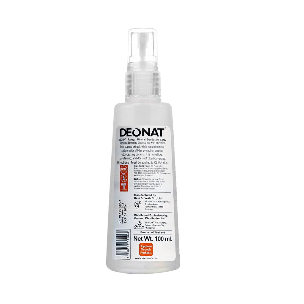Luxe Organix DEONAT Papaya Mineral Deodorant Spray 100ml
