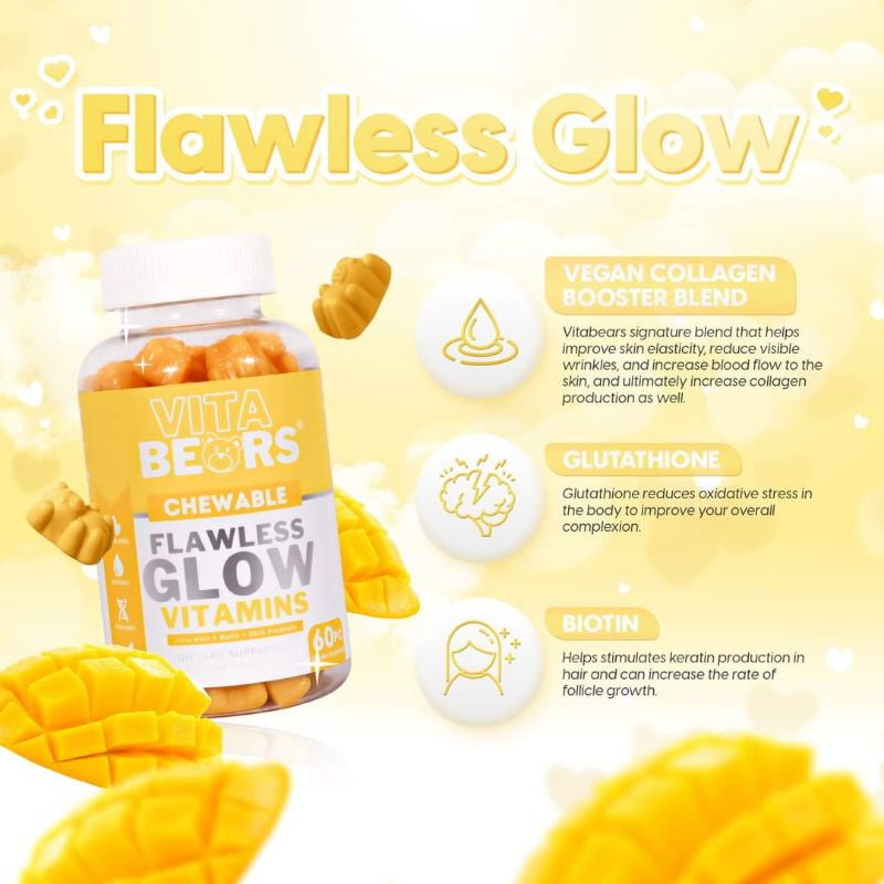 VitaBears Chewable Flawless Glow / Hair new packaging