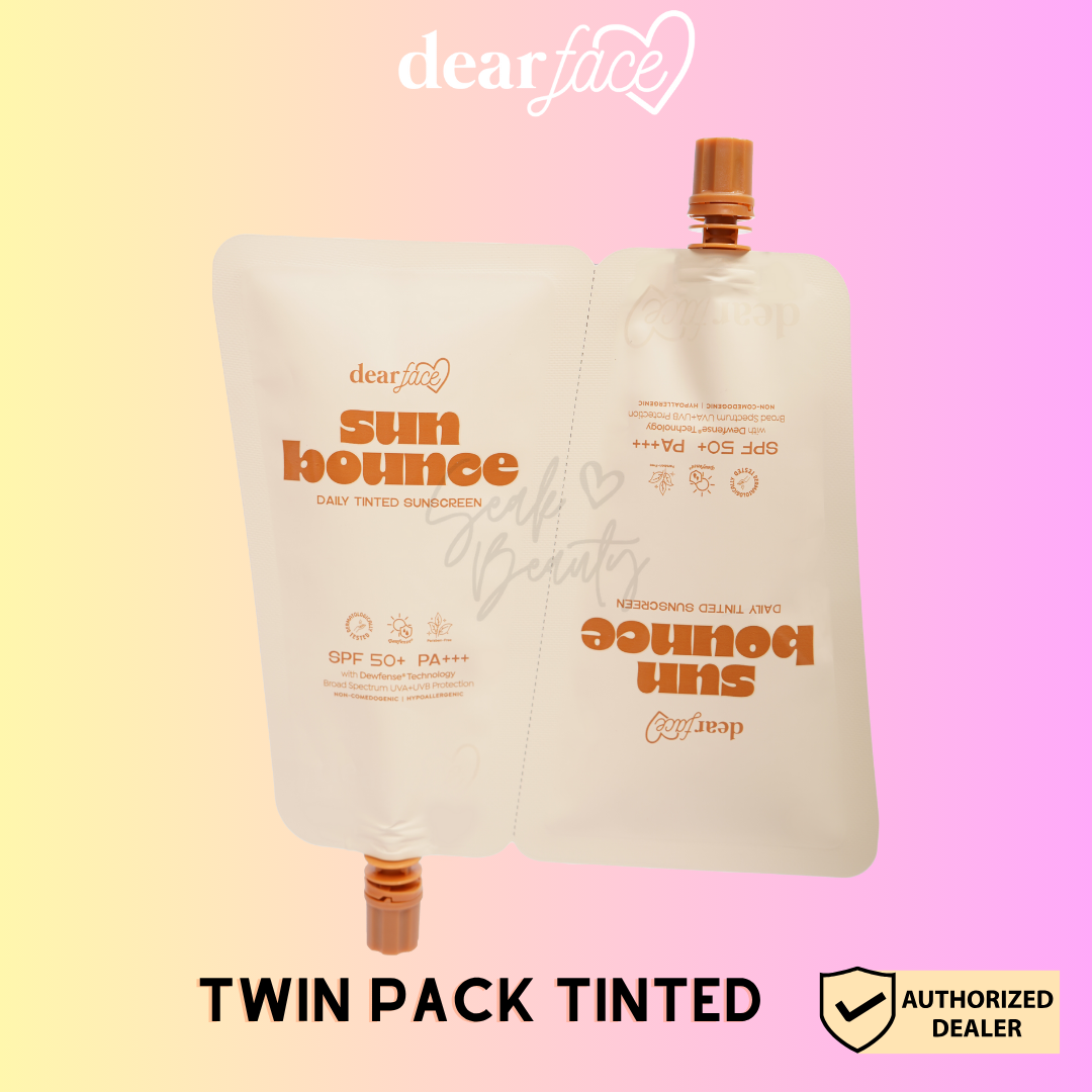 Dear Face Sunbounce Tinted and Daily Defense Sunscreen SPF50