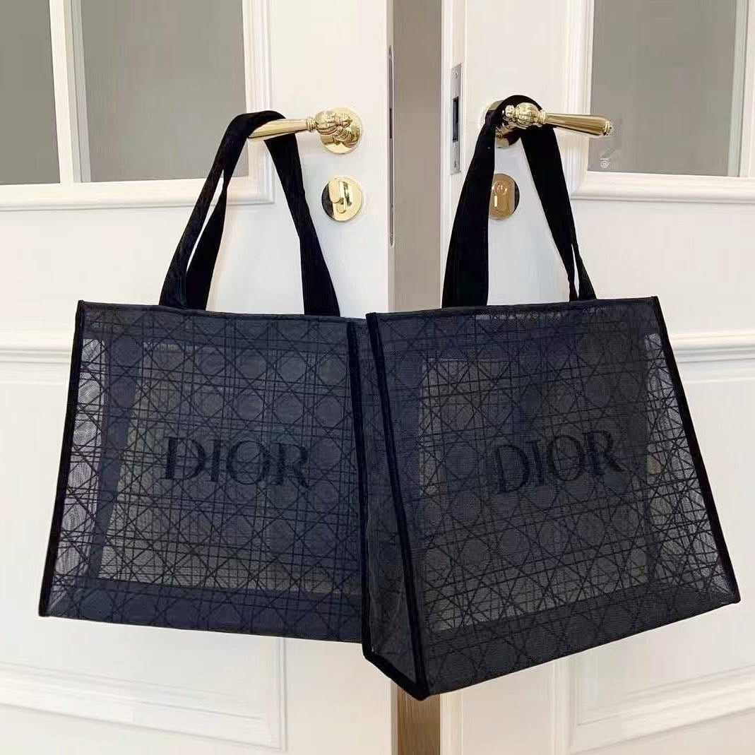 Onhand and Ready to Ship - Dior Black Mesh Tote - GWP