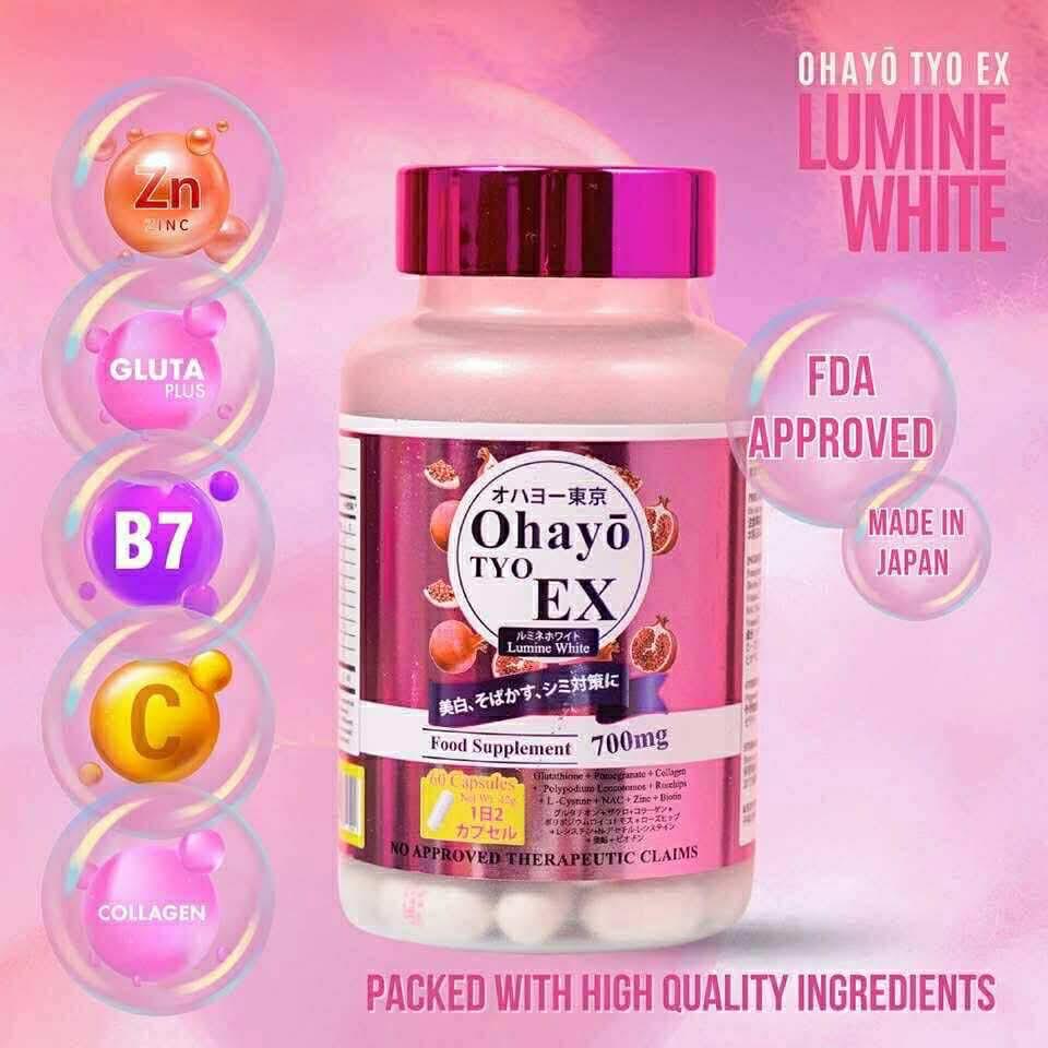 OHAYO TYO EX Lumine White Glutathione 60 Capsules