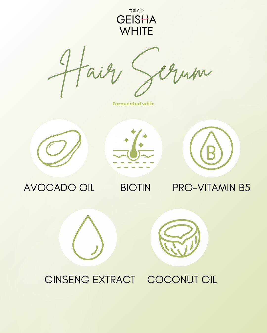 Natasha Geisha White Hair Serum 30mL