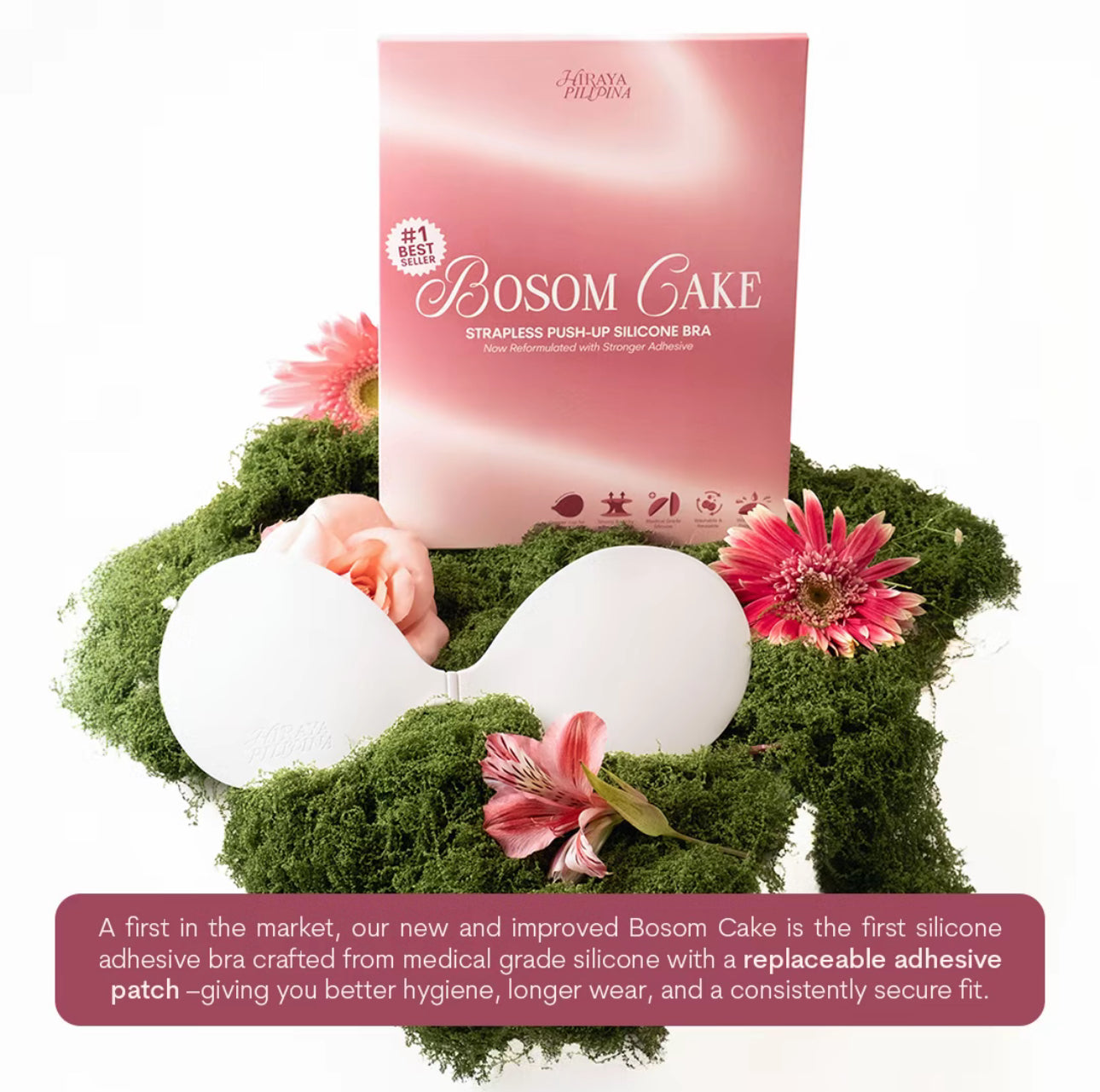 Hiraya Pilipina | BOSOM CAKE 2.0 Push-Up Silicone Bra (Now Reformulated with Stronger Adhesive)