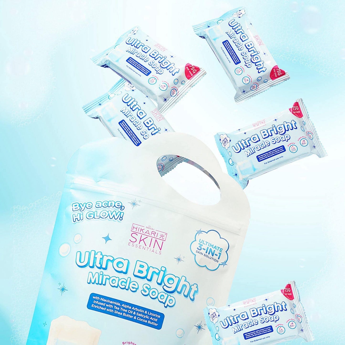 Hikari Skin Essentials UltraBright Miracle Soap 5 soap per pouch