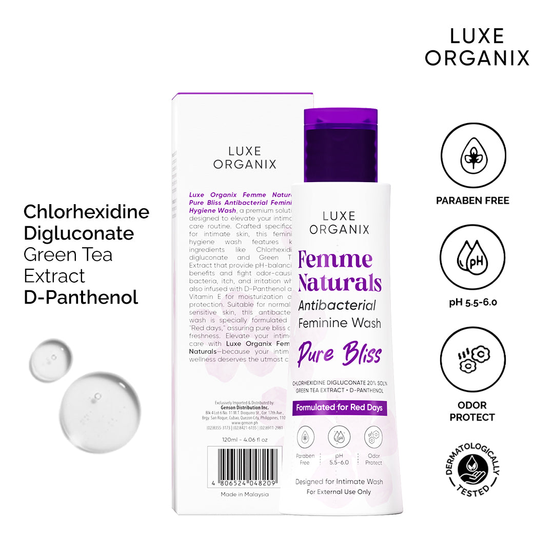 Luxe Organix Femme Natural 120ml - for Daily and Red Days Use