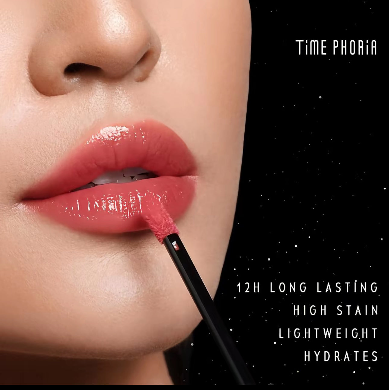 PREORDER 30 DAYS - TIME PHORIA - STELLAR DUST LIP STAIN 5ML Lip Tint Lipstick Lip Gloss Waterproof Long Lasting Lippie
