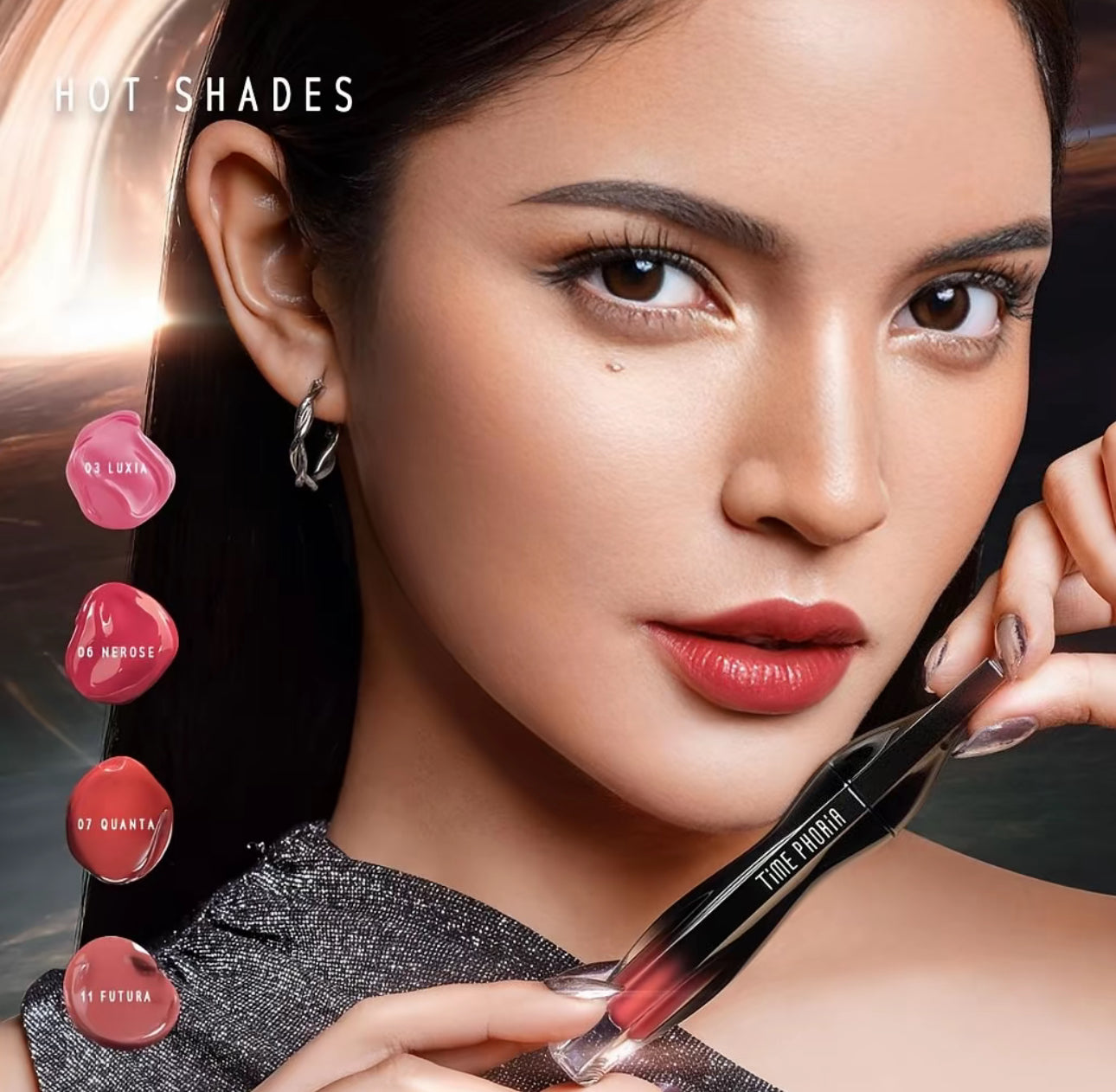 PREORDER 30 DAYS - TIME PHORIA - STELLAR DUST LIP STAIN 5ML Lip Tint Lipstick Lip Gloss Waterproof Long Lasting Lippie