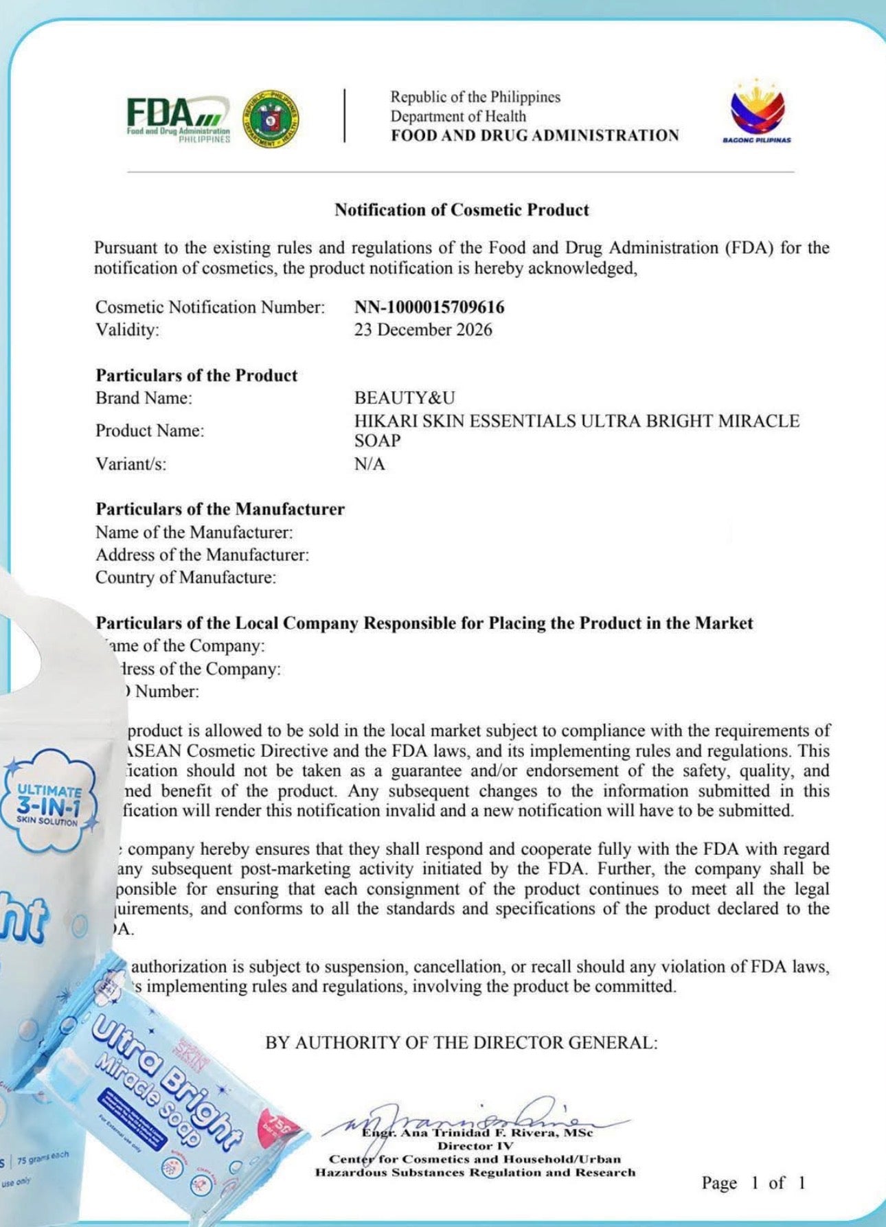 Hikari Skin Essentials UltraBright Miracle Soap 5 soap per pouch