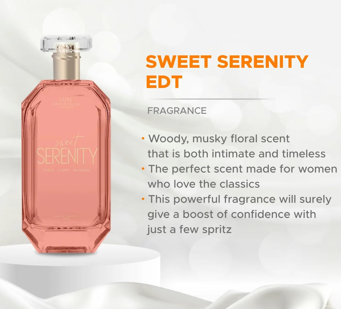 Luxe Fragrances by Luxe Organix Secret Desire | Sweet Serenity | Dreamy Bliss | Innocent Charm | Golden Hour EDT 100ml