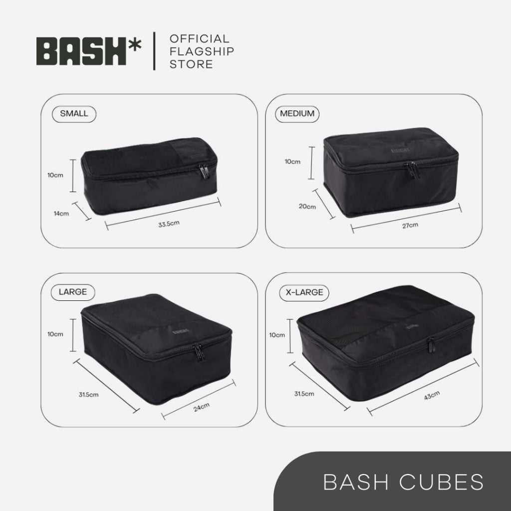 BASH Cubes in Midnight (S, M, L and XL)
