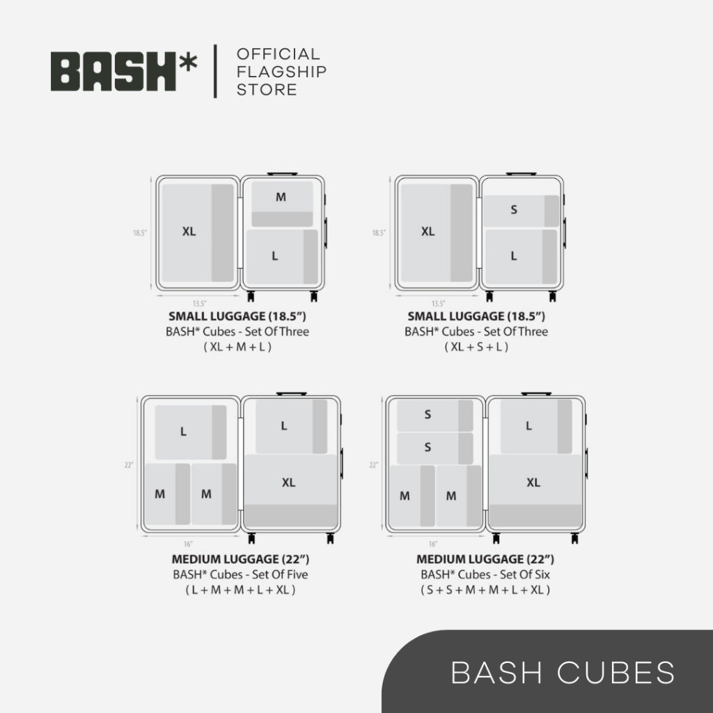 BASH Cubes in Midnight (S, M, L and XL)