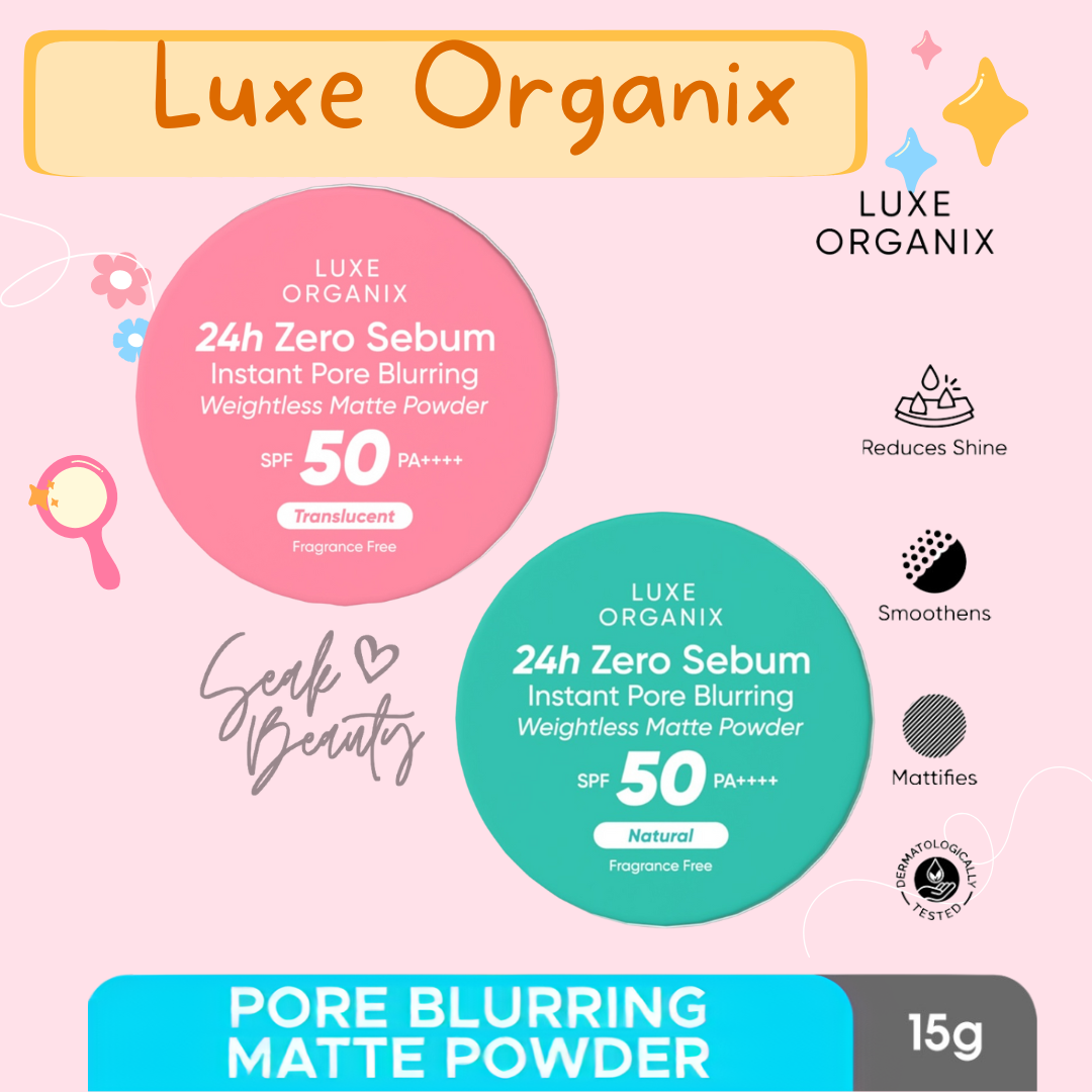 Luxe Organix 24H Zero Sebum Instant Pore Blurring Weightless Matte Pow ...