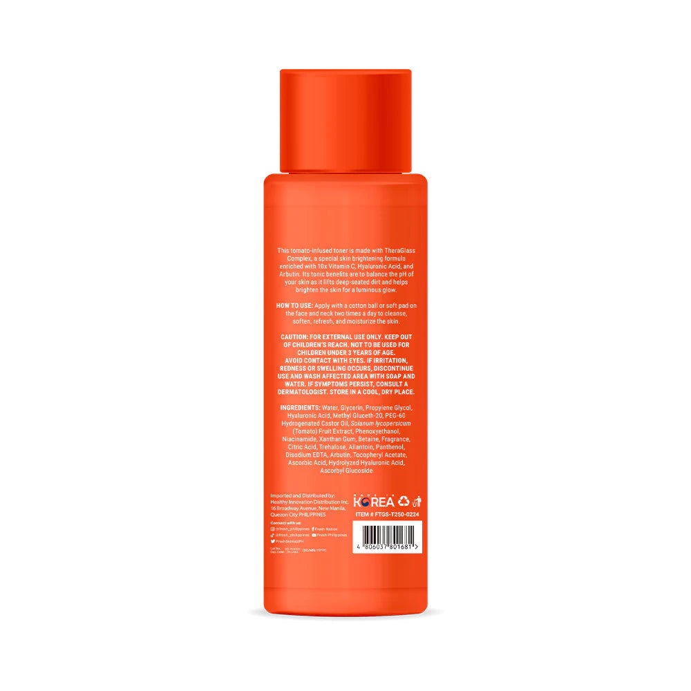 Fresh Skinlab Tomato Glass Skin 3 in 1 Vitamin C Brightening Toner (Bigger size - 250ml)