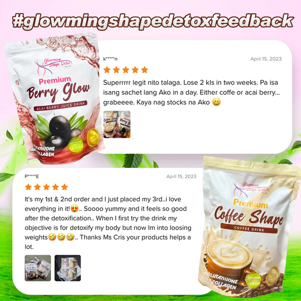 Glowming Shape Detox Premium Berry Glow / Premium Coffee Shape / Choco blast / Mango / Matcha