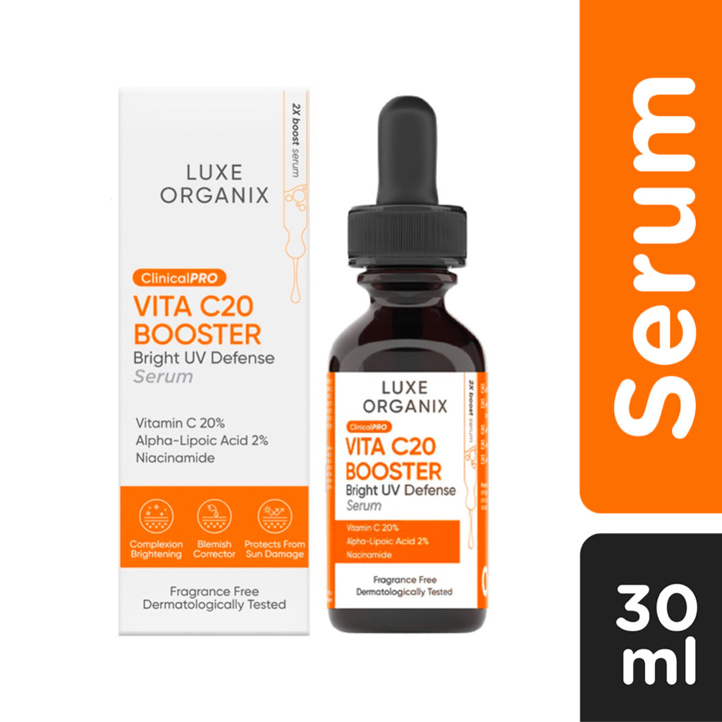 Luxe Organix ClinicalPRO Vita C20 Booster Bright UV Defense Serum 30ml