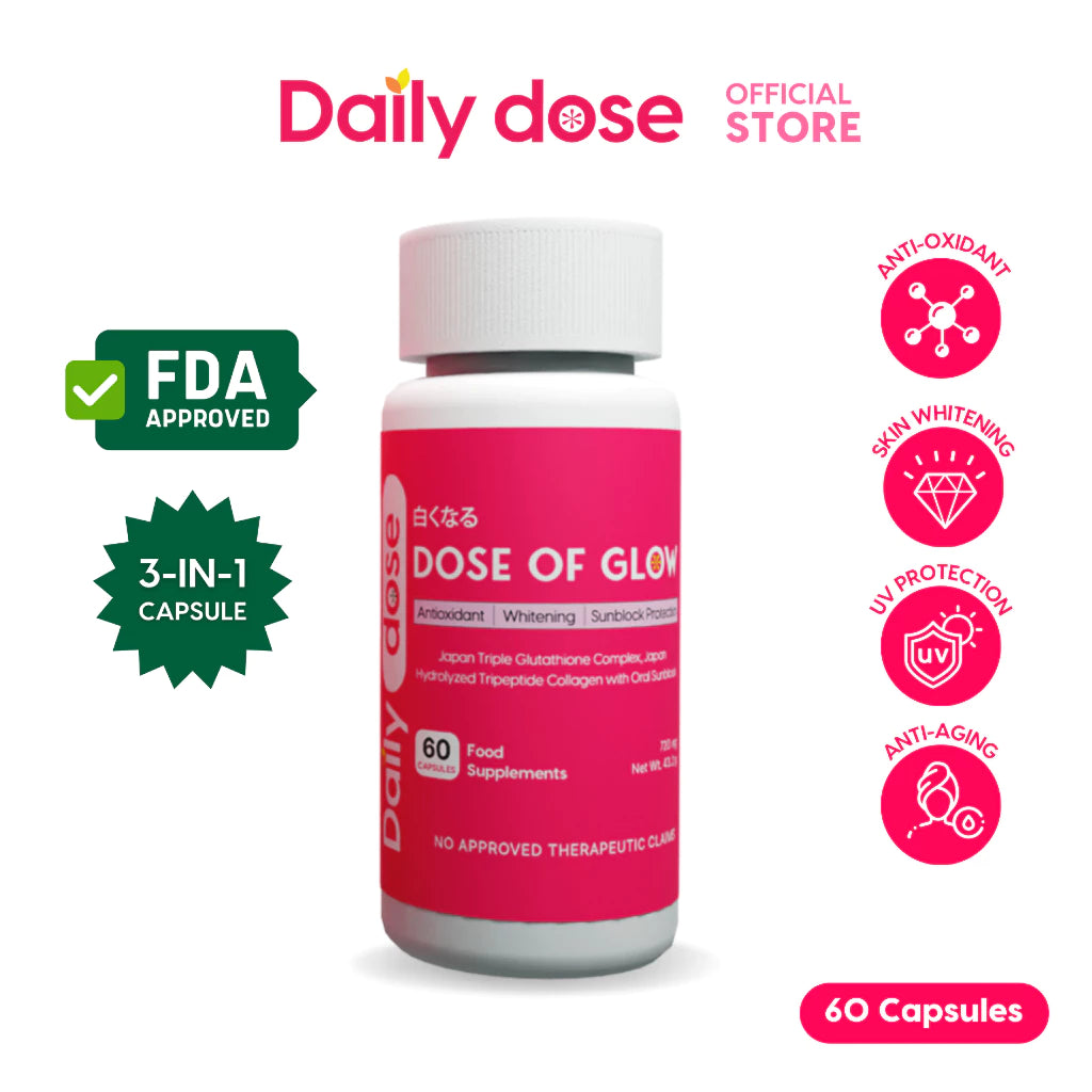 icon video play     icon arrow left boldicon arrow right bold Share:   Favorite (6.2K) Simply HUE | Daily Dose - Dose Of Glow Triple Glutathione Capsules