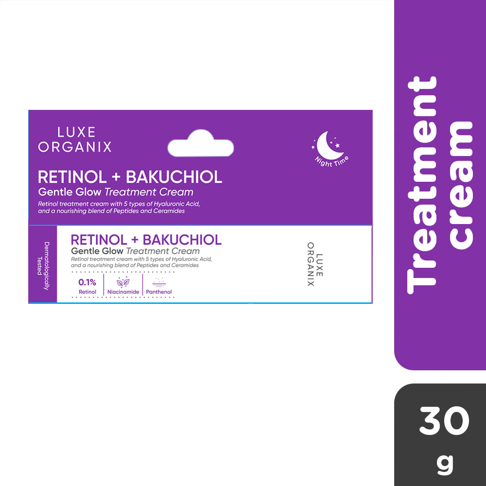 Luxe Organix Retinol + Bakuchiol Overnight Glow Gentle Treatment Cream –  Seak Beauty