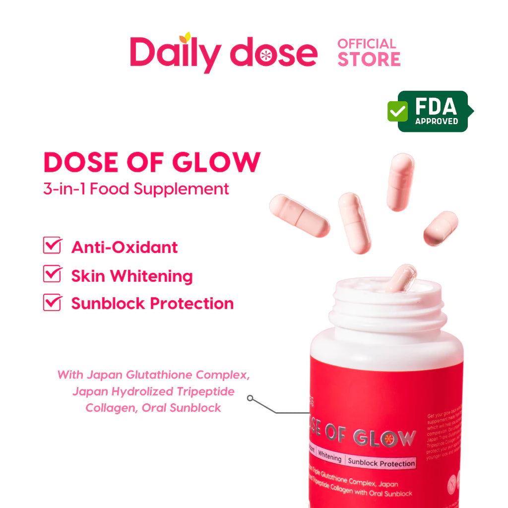 icon video play     icon arrow left boldicon arrow right bold Share:   Favorite (6.2K) Simply HUE | Daily Dose - Dose Of Glow Triple Glutathione Capsules