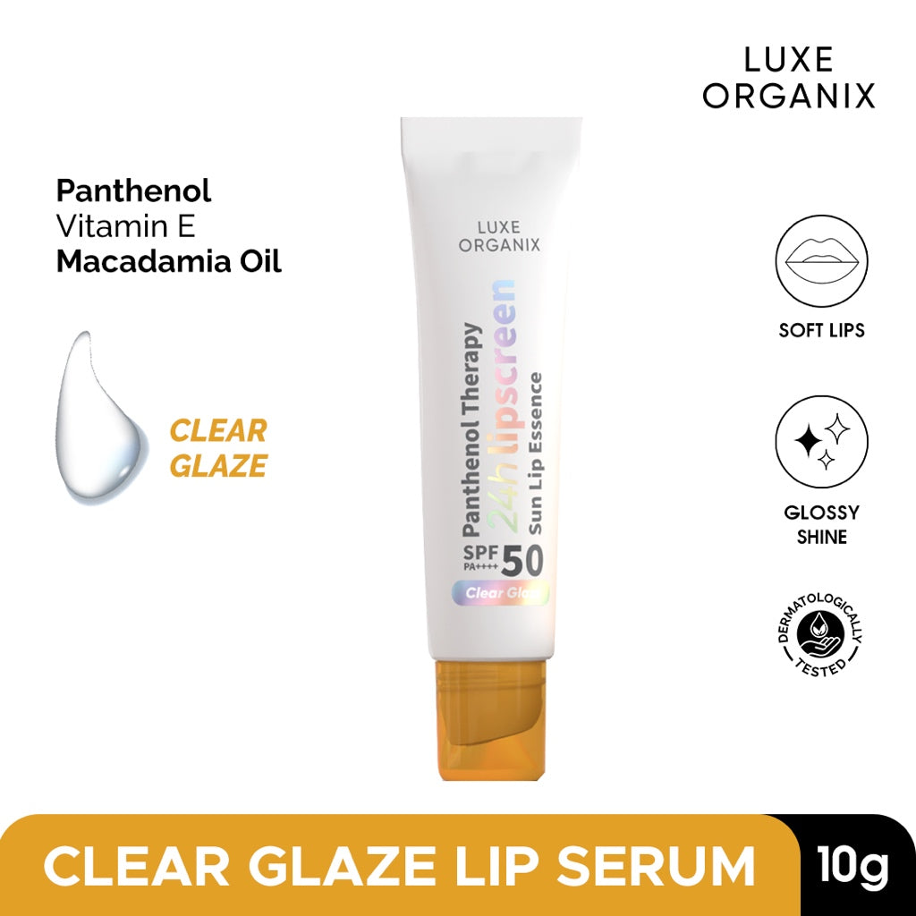 Luxe Organix Panthenol Therapy 24h Lip Serum Lipscreen Tinted Lip Essence Berry/ Cherry/ Honey Glaze 10g