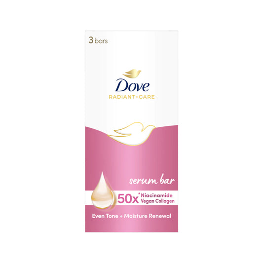 [BUNDLE OF 3] Dove Radiant + Care Serum Bar Niacinamide and Vegan Collagen 90g