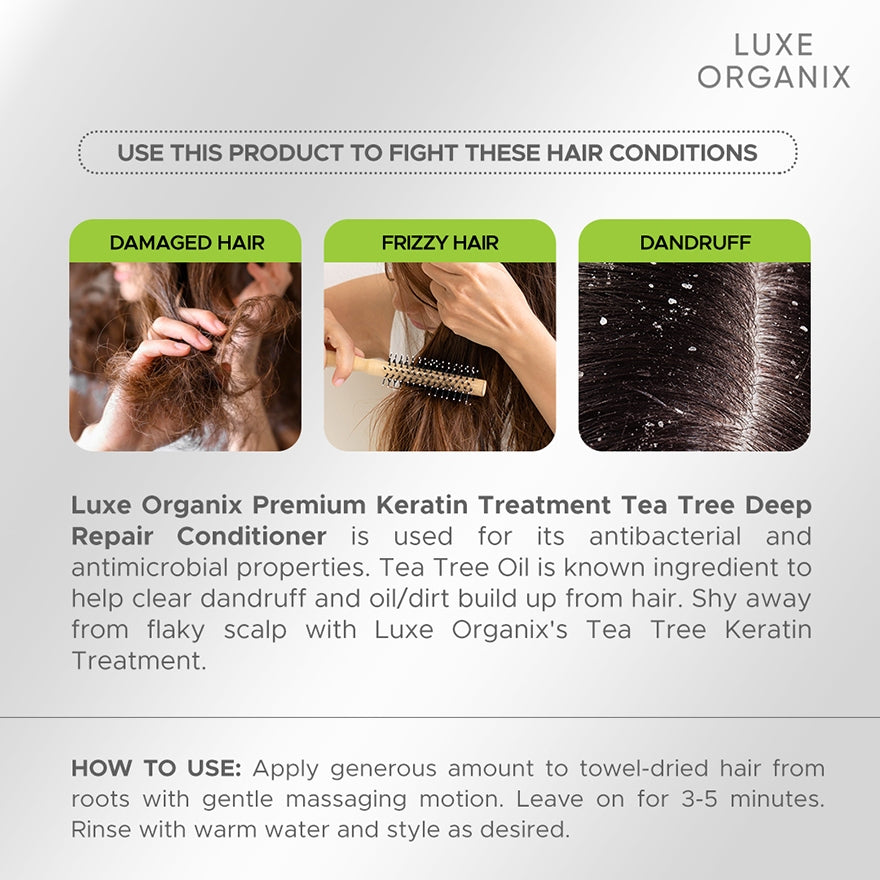 Luxe Organix Premium Keratin Tea Tree Conditioner 250ml