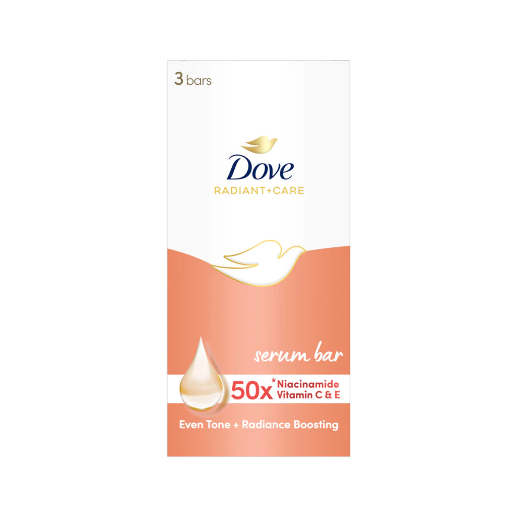[BUNDLE OF 3] Dove Radiant + Care Serum Bar Niacinamide and Vitamin C&E 90g