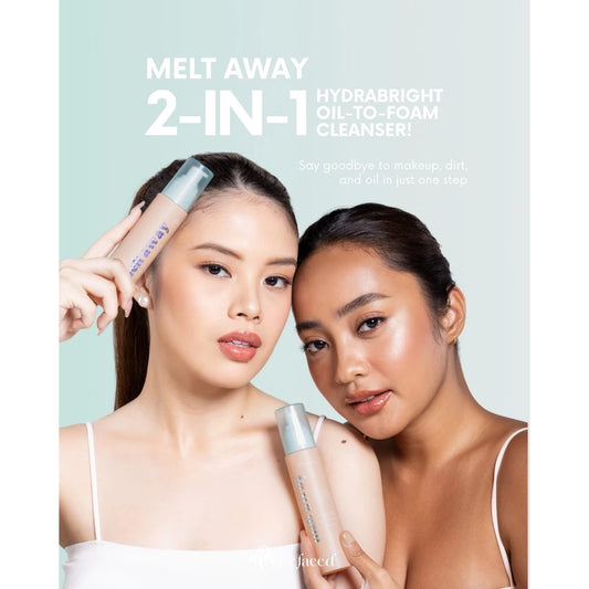 Barefaced Melt Away 2 in 1 Hydrabright Oil Foam Cleanser Face Make Up Remover Deep Cleansing Sulfate