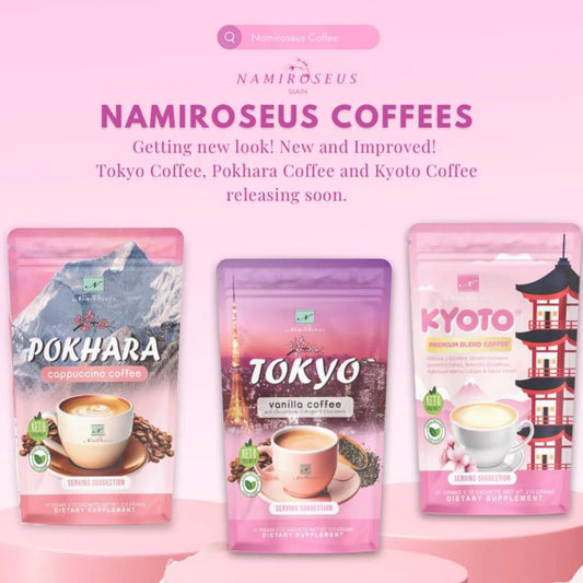 Namiroseus Slimming Coffee | Tokyo Vanilla | Kyoto Premium Blend | Pokhara Cappuccino | Hanami