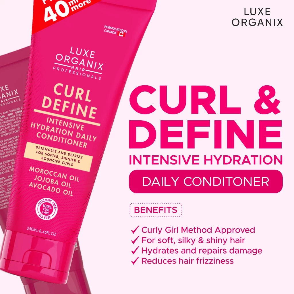 LUXE ORGANIX Curl Define Intensive Hydration Daily Conditioner 250ml
