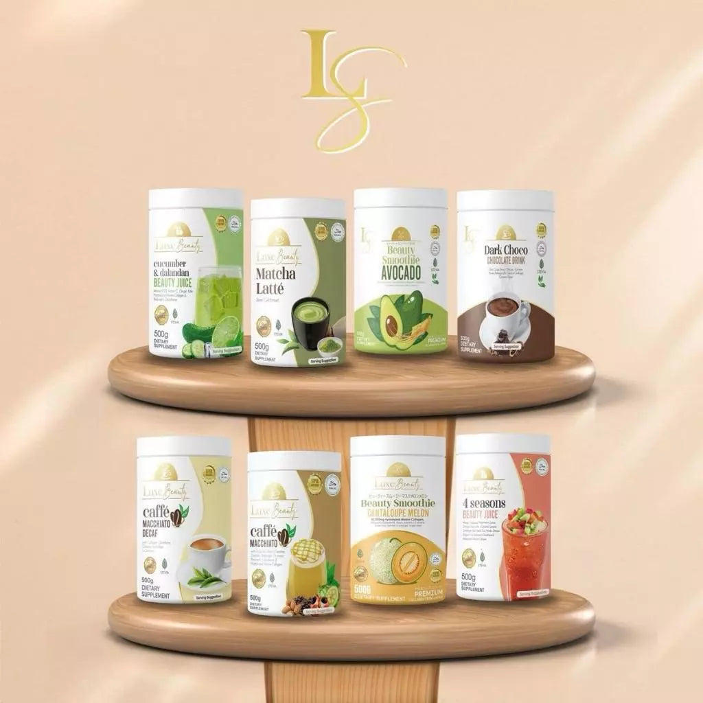 Luxe Slim 500g (Caffe Macchiato, Dark Choco, Melon, 4 Seasons, Matcha, Avocado, Lychee, Decaf, Turmerico) Slimming Drinks