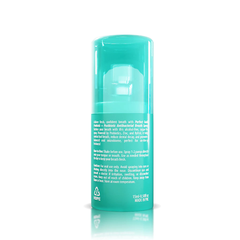 Perfect Smile Probiotic+Postbiotic Antibacterial Breath Spray Wintergreen 15ml