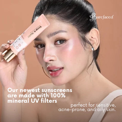 Barefaced KEEP-IT-MATTE 100% Mineral Sunscreen Tinted SPF50 PA+++ 50g with Niacinamide